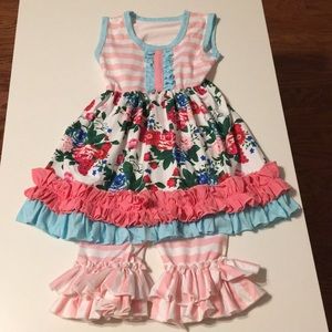 Girls ruffled set
